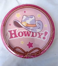 Western Cowgirl Party Plates