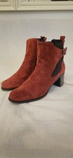 Markon In Rust Suede Leather Ankle boots with ankle straps size  7 near perfect 