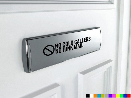 Cold callers junk - mail, door