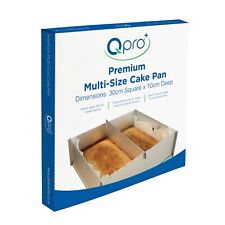 Deep Foldaway 12" Inch Square Shape Multi Size Cake Tin Pan Baking Tray 2 Tiers