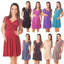 Beautiful Maternity Short Sleeve Summer Dress Size 8 10 12 14 16 18 8417  