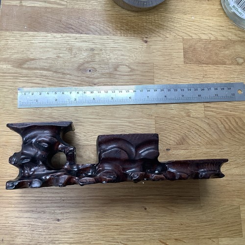 Chinese carved wooden brush - chinese,