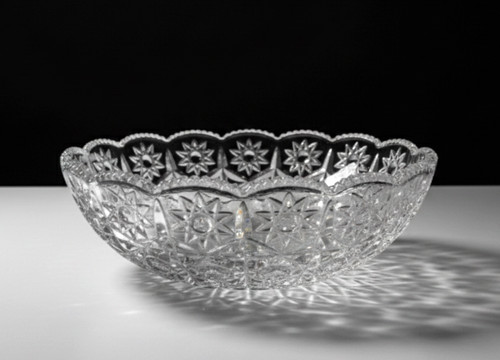 29cm crystal cut large glass - large,
