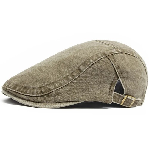 Men flat cap - men, washed