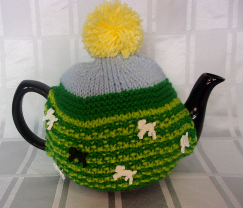 Hand knitted country - knitted, lambs