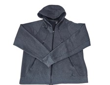 Nike Air Jordan Tech Fleece Full Zip Hoodie Men's Size 2XL XXL Grey  embroidered