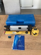 Powerfix KH 4008 Yellow Adjustable Tripod Laser Spirit Level with Carrying Case