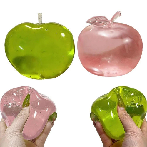 Green apple squishy stress - squishy,