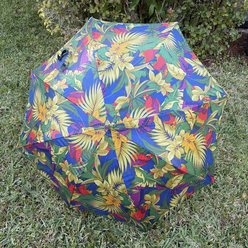 Vtg macaw jungle umbrella - vtg,