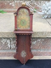 Vintage Handmade Miniature Wooden Dutch Friesland Wall Clock - Winter Project -