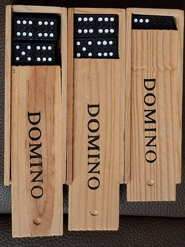 Piece wooden dominoes - dominoes, set
