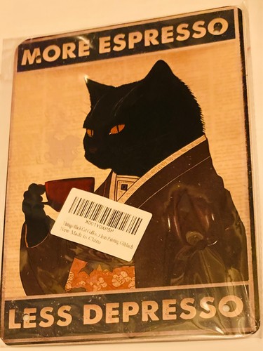 Cat drinking coffee black - cat, coffee-black