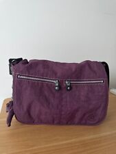 Purple Kipling satchel bag fits laptop good condition