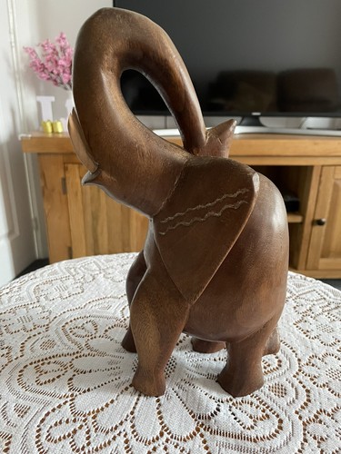 Real wooden elephant - real, elephant,