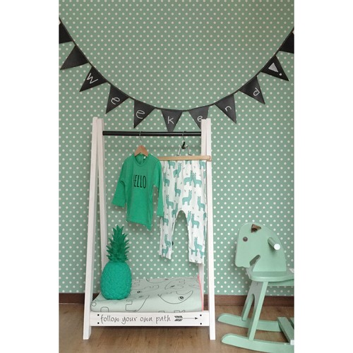 Non woven wallpaper polka dot - wallpaper,