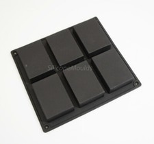 6 cell Rectangular 100g Bar Block Silicone Baking Mould / Soap Mold Wax Resin
