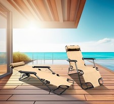 Neo Sun Lounger Chairs 2x Pair
