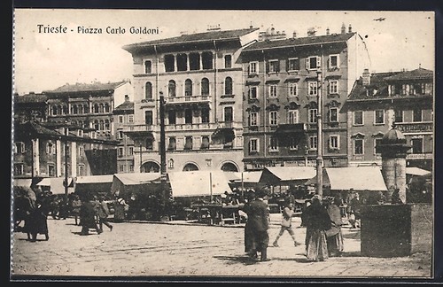 Postcard trieste piazza carlo - trieste,,