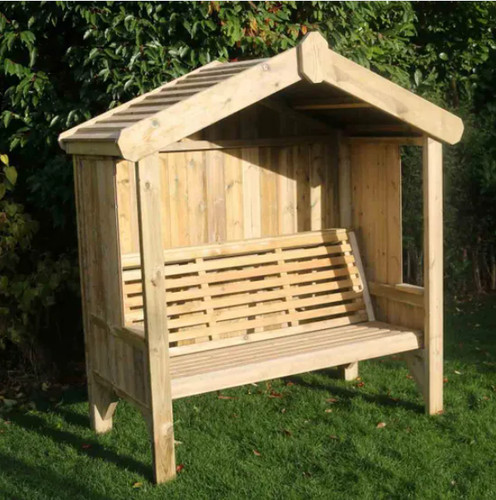 Wooden cottage arbour - 3, seat