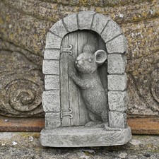 Mouse Door Stone Statue |