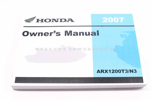 New owners manual 2007 - new, arx1200