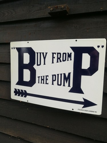 Enamel sign from the - enamel, bp