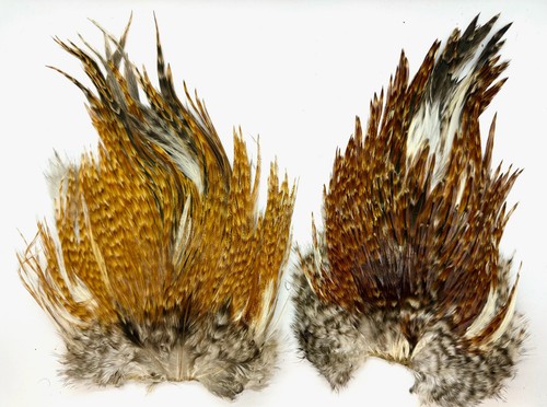 Brown shaded cock saddle - brown,