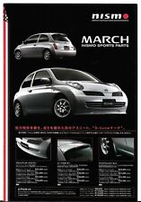 Nissan March Nismo Sport Parts Mid 2000s Japanese Single Sheet Brochure Micra