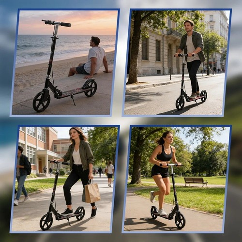 Folding adult scooter big - folding,