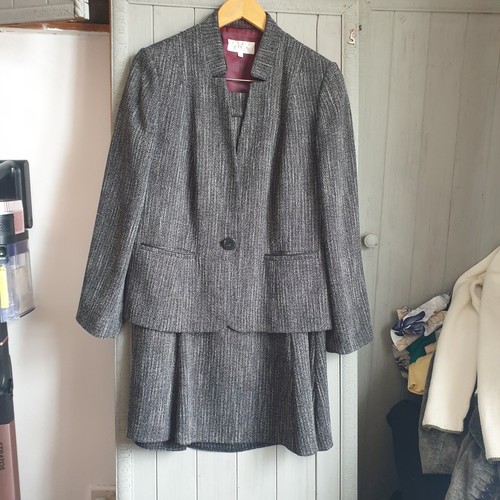 Grey skirt suit 14 - grey, tweed