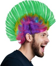 Colourful Green Mohawk Wig