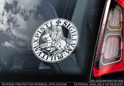 Knights templar car sticker - knights, templar,