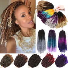 8" Spring Twist Passion Braids Afro Wavy Crochet Braiding Curly Hair Extensions