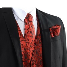 Men's Paisley Waistcoat + Tie