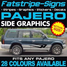 to fit MITSUBISHI PAJERO GRAPHICS STRIPES DECALS STICKERS V20 V60 4x4 3.0 V6