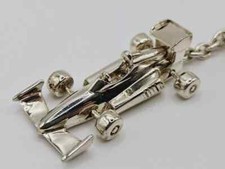 Links of London racing car keyring SOLID sterling silver RARE assay hallmark F1