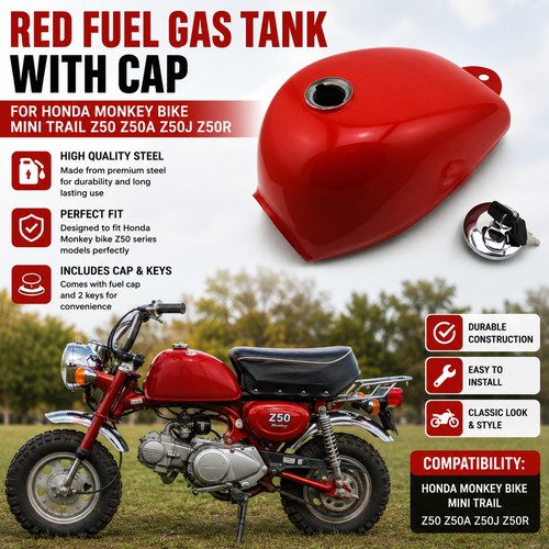 Red fuel gas tank - red,