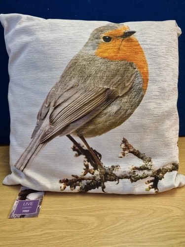 Robin photographic cushion - photographic,