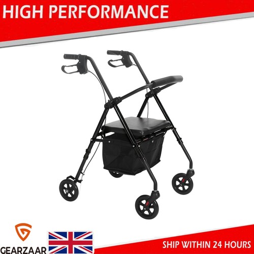 Portable folding rollator - folding,