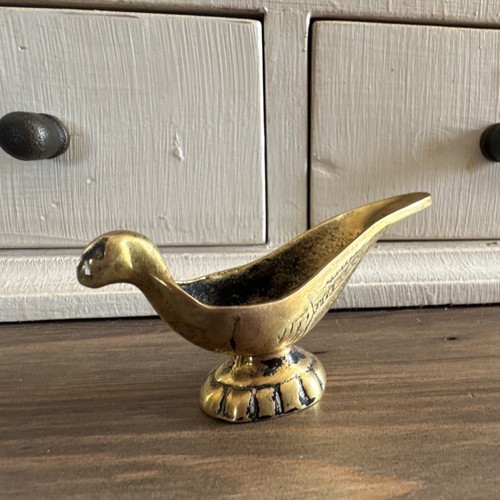 Vintage brass pheasant pipe