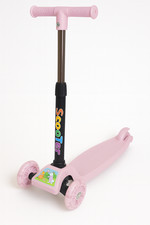 Kids Scooter Child Kick Flashing LED Light Up 3 Wheel Adjustable Push Folding