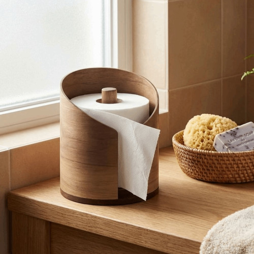 Wood paper towel holder - wood,