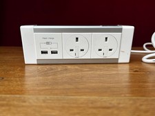 Electrak On-Desk Power Module PA3322AA Desk Unit with 2 Sockets & 2 USB Charger