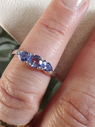 Sterling silver tanzanite ring - tanzanite,