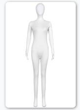 Men Women Invisible Morph Suit Party Costume Dress Full Body Spandex Open Face🎃