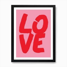 Love Type Art Print Framed