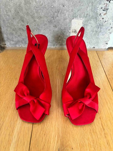 Coast red satin - coast, slingback