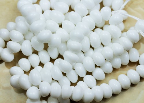 White nugget czech glass - 50,