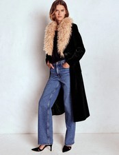 NWT BODEN Fur Tipped Coat - UK