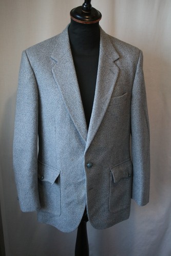Vtg dunn grey wool - co,